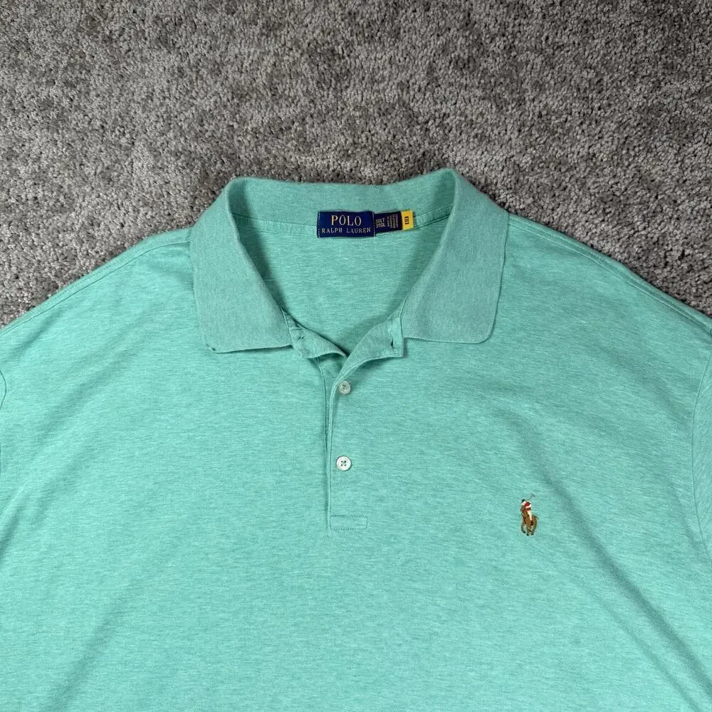 Polo Ralph Lauren 3XLT Pima Soft Cotton Polo Bright Spring Green Tall‎